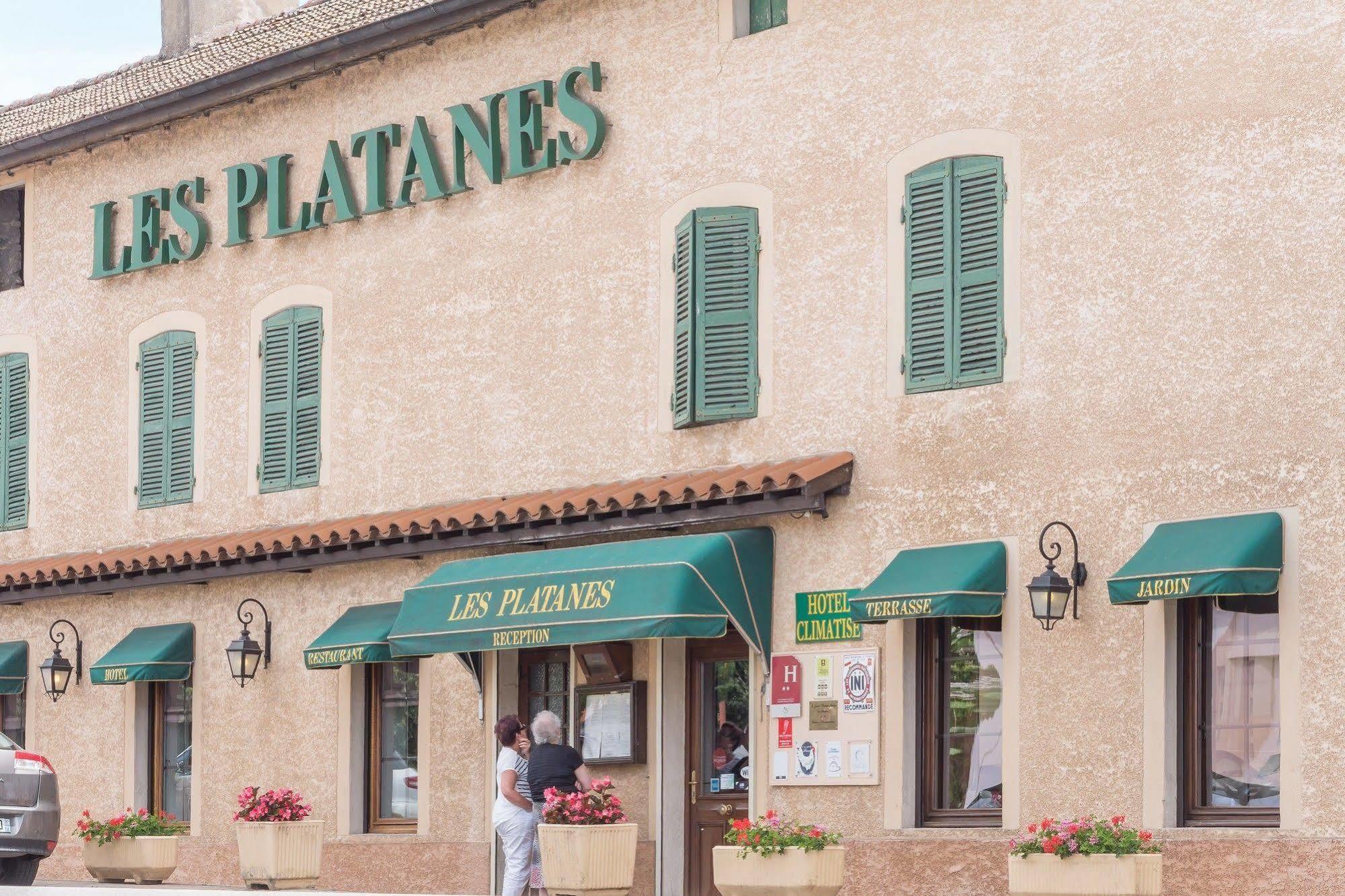 Logis Hotel Les Platanes Reyssouze Exteriör bild